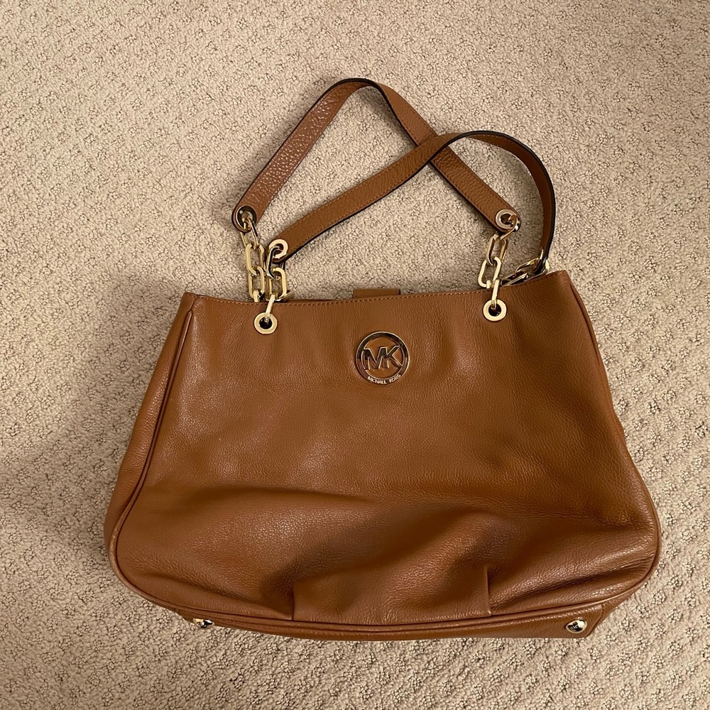 Michael Kors Leather Tote Bag.